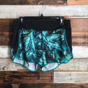 Athleta Palm Leaf Running Shorts